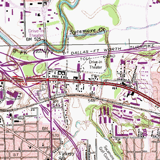 Topographic Map of Inspiring Temple of Praise Church, TX