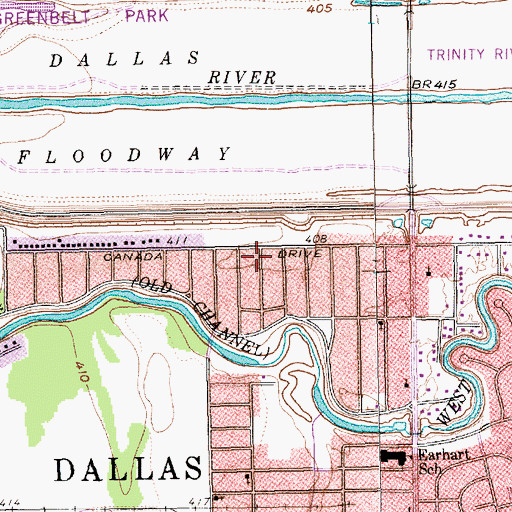 Topographic Map of Israelite Baptist Church, TX