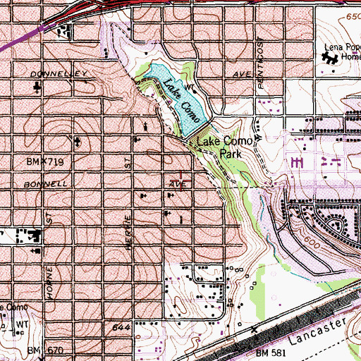 Topographic Map of Johnson Chapel African Methodist Episcopal Church, TX