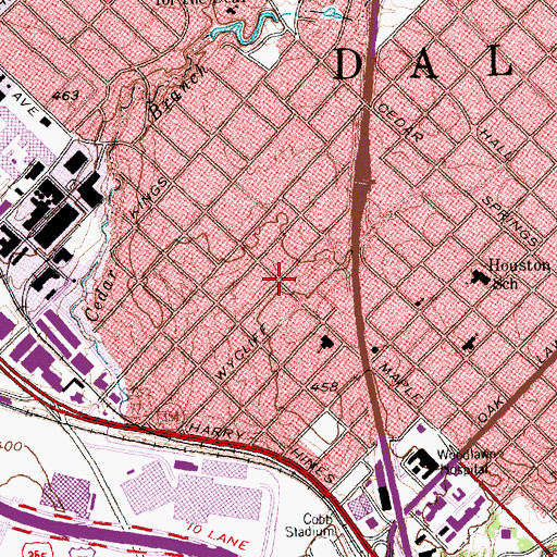 Topographic Map of Jubilee Christian Fellowship Church, TX