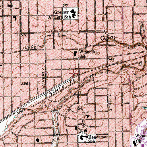 Topographic Map of Kingdom Hall of Jehovahs Witnesses, TX