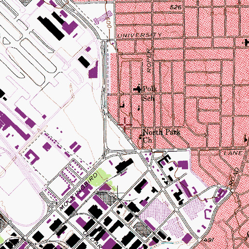 Topographic Map of Knight Chapel African Methodist Episcopal Church, TX