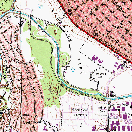 Topographic Map of Korean Baptist Church of Fort Worth, TX