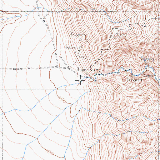 Topographic Map of Goler Canyon, CA