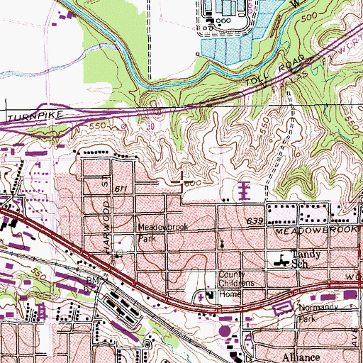 Topographic Map of Life and Liberty Church, TX