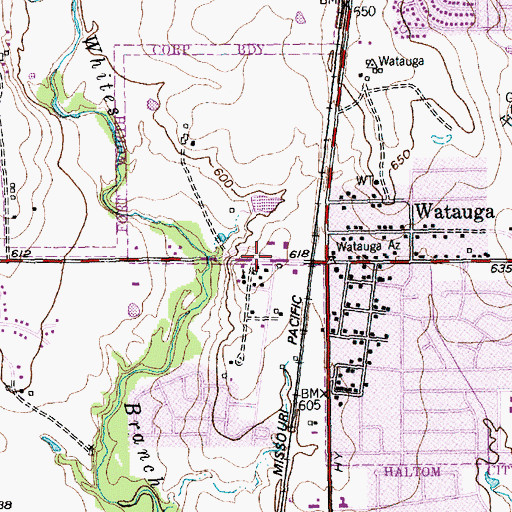 Topographic Map of Life Tabernacle United Pentecostal Church, TX
