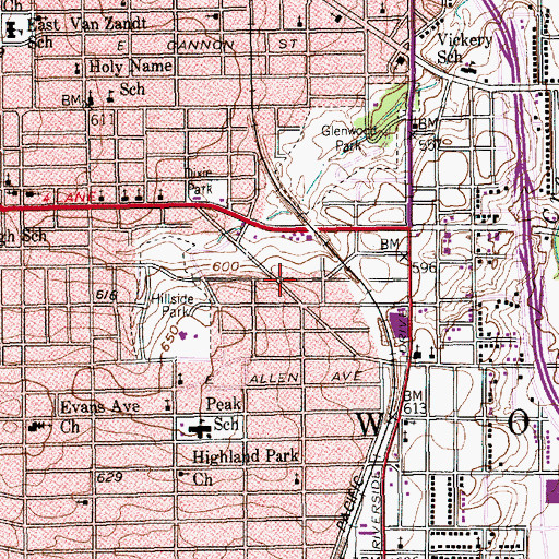Topographic Map of Light House Baptist Church, TX