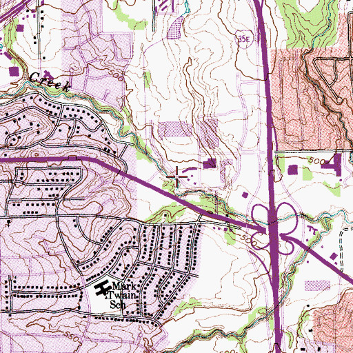 Topographic Map of Living Waters Family Worship Church, TX