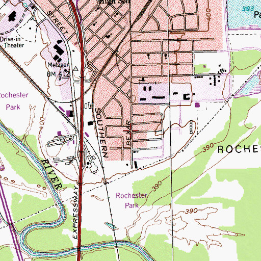 Topographic Map of Lords Missionary Baptist Church, TX