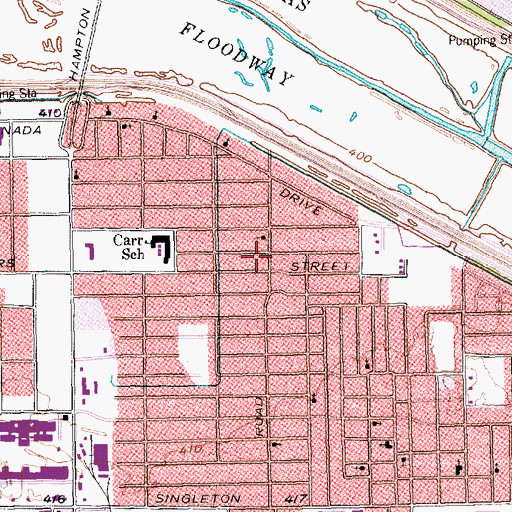 Topographic Map of Luz Bethel Church, TX