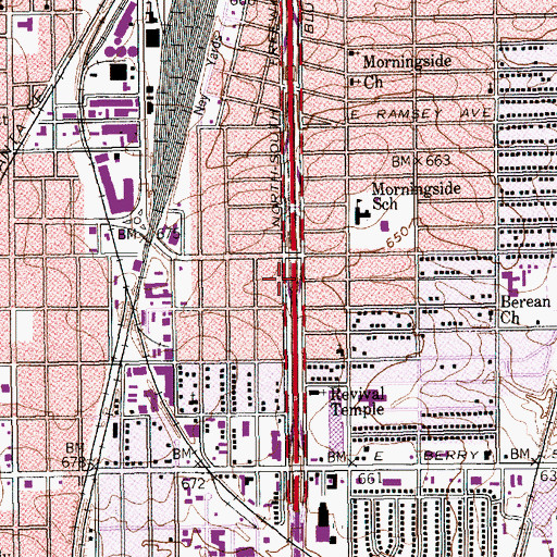 Topographic Map of Macedonia Ministry Center, TX