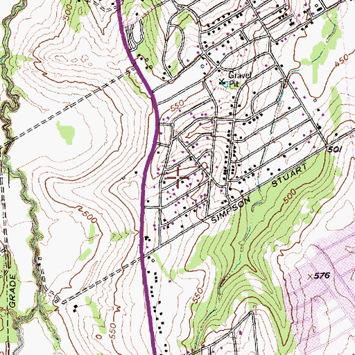 Topographic Map of Morning Glory Church of Jesus, TX