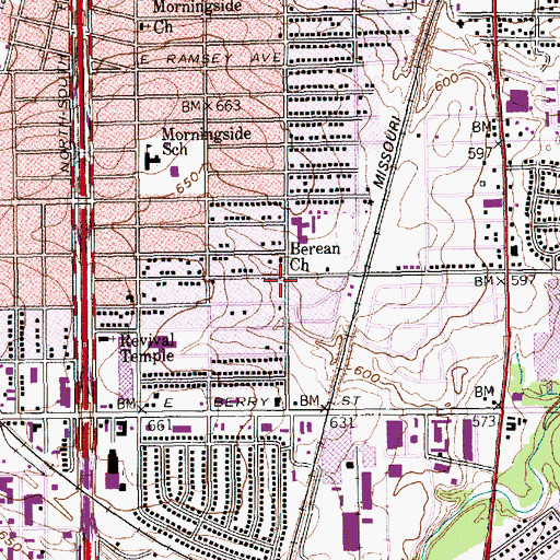 Topographic Map of Mount Rose Baptist Church, TX