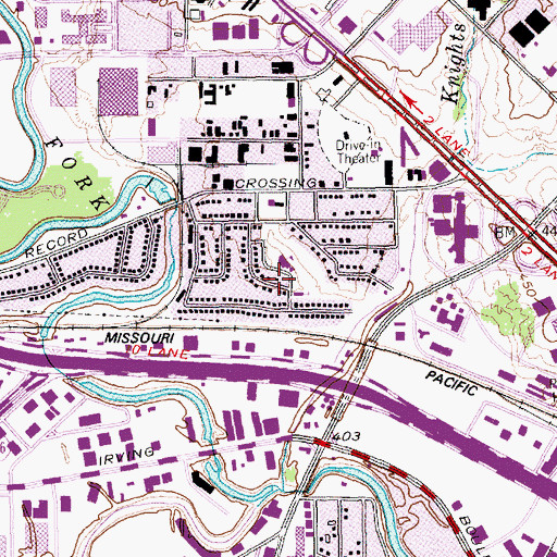 Topographic Map of New Greater Mount Zion Baptist Church, TX