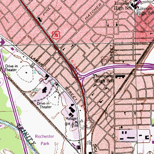 Topographic Map of New Hope Baptist Church, TX
