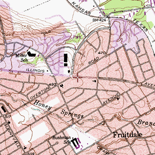 Topographic Map of New Independent Baptist Church, TX