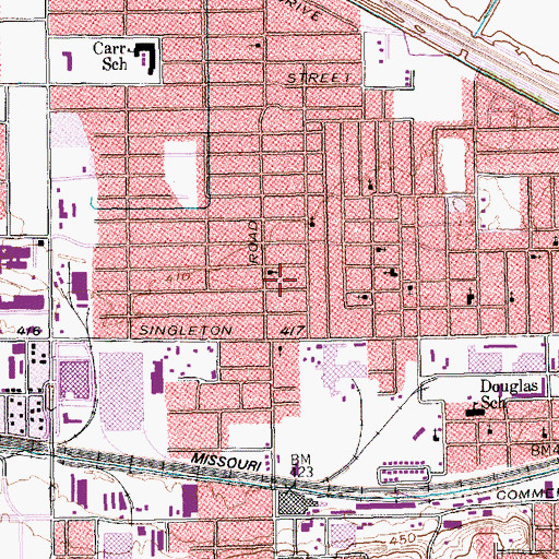 Topographic Map of New Jerusalem Holy Temple, TX