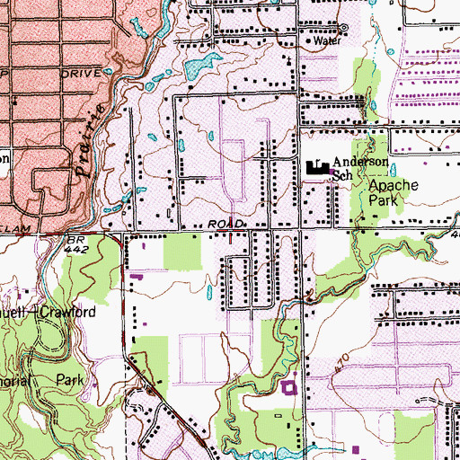 Topographic Map of New Light Church, TX