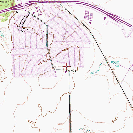 Topographic Map of New Mount Calvary Baptist Church, TX
