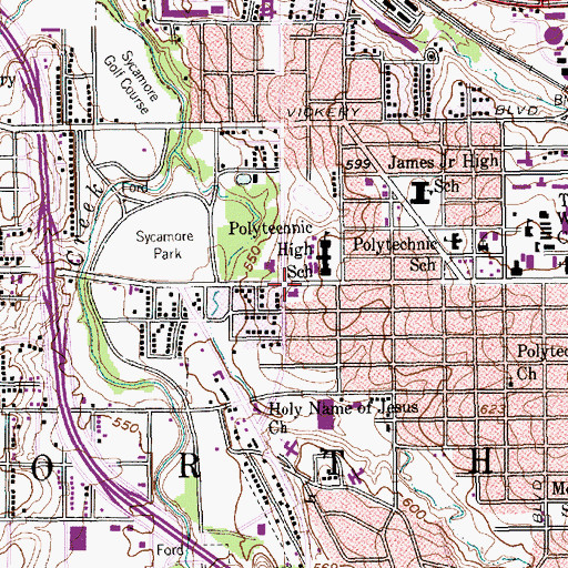 Topographic Map of New Mount Carmel Missionary Baptist Church, TX