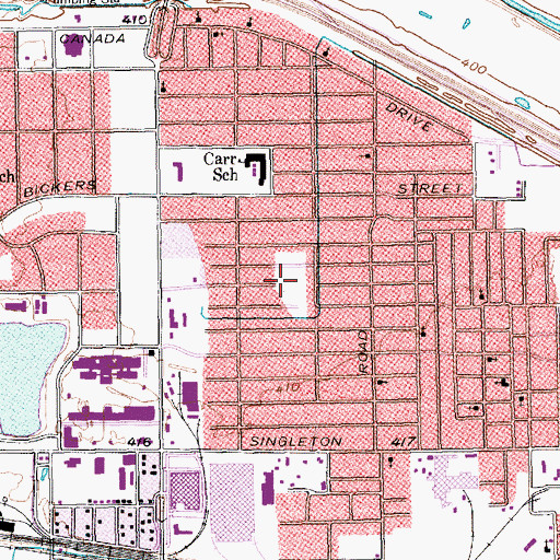 Topographic Map of New Pilgrim Rest Baptist Church, TX