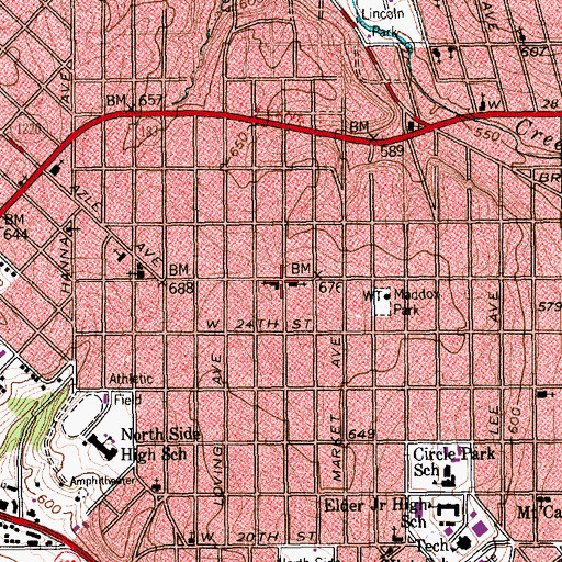 Topographic Map of New Rose Baptist Church, TX