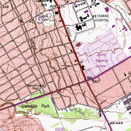 Topographic Map of New Samaria Baptist Church, TX