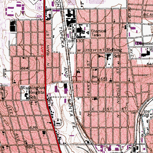 Topographic Map of Northside Bible Fellowship Church, TX