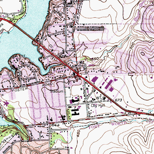 Topographic Map of Northwest Temple of Praise, TX