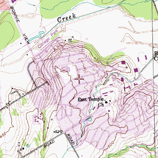 Topographic Map of Now Jesus Fire Temple, TX