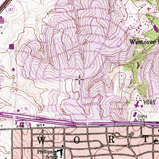 Topographic Map of One Hope Community of Faith Church, TX