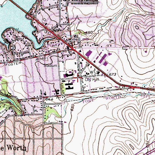 Topographic Map of Open Arms Fellowship Church, TX