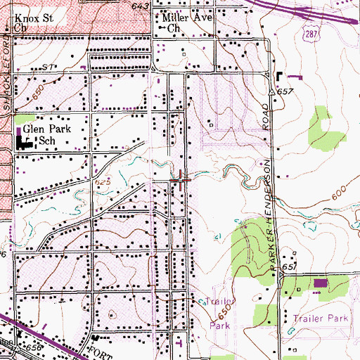 Topographic Map of Open Arms of Love Church, TX