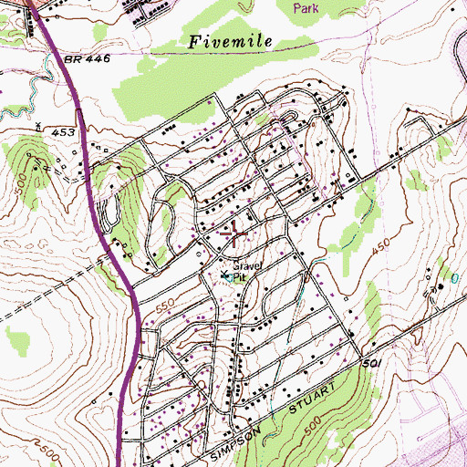 Topographic Map of Open Door Church of God, TX