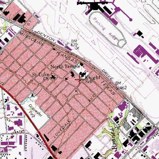 Topographic Map of Our Lady of Perpetual Help Church, TX