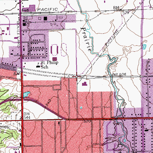 Topographic Map of Pathway of Life Church, TX