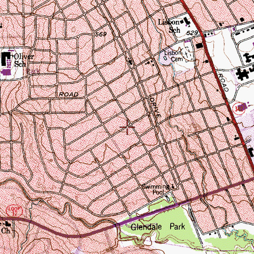 Topographic Map of Pentecostal Outreach Church, TX