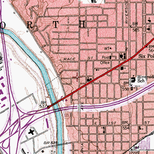 Topographic Map of Peoples Baptist Church, TX