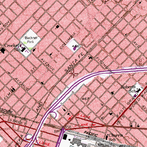 Topographic Map of Primera Iglesia Del Nazareno, TX