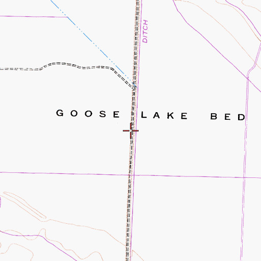Topographic Map of Goose Lake Bed, CA