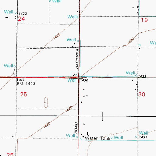 Topographic Map of Interchange One Hundred Nintyfour, AZ