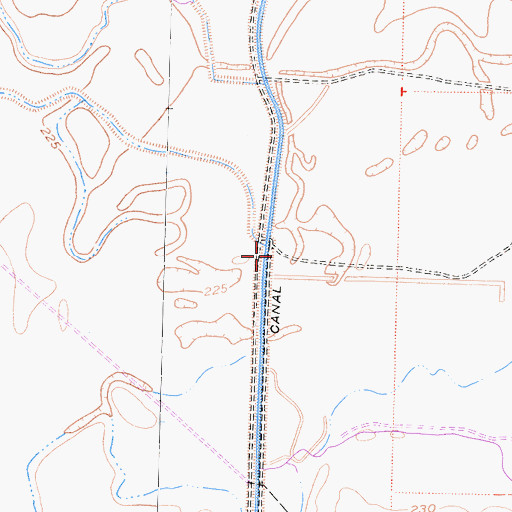 Topographic Map of Goose Lake Canal, CA