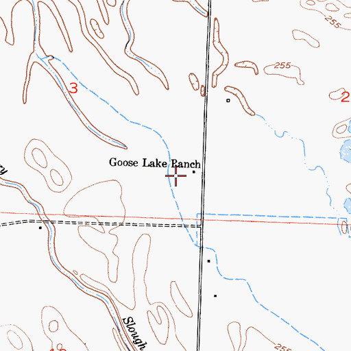 Topographic Map of Goose Lake Ranch, CA