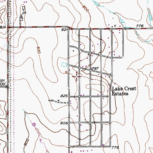 Topographic Map of Saginaw Church of Christ, TX