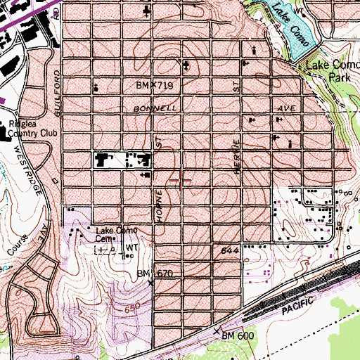 Topographic Map of Saint Luke Missionary Baptist Church, TX