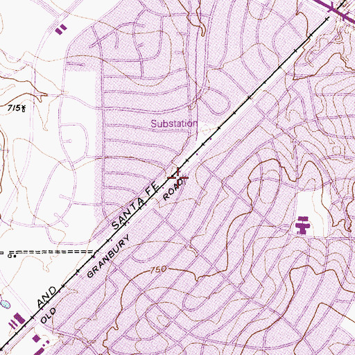 Topographic Map of Saint Matthews Lutheran Church, TX