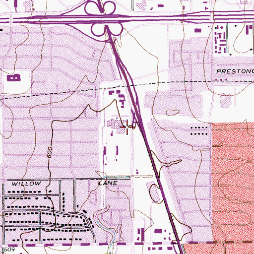 Topographic Map of Saint Rita Catholic Church, TX