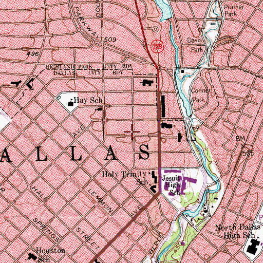 Topographic Map of Saint Seraphim Orthodox Church, TX