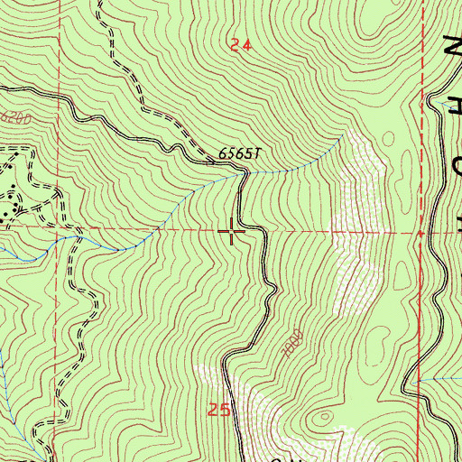 Topographic Map of Gooseberry Campground, CA