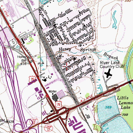 Topographic Map of South Central Church of Christ, TX